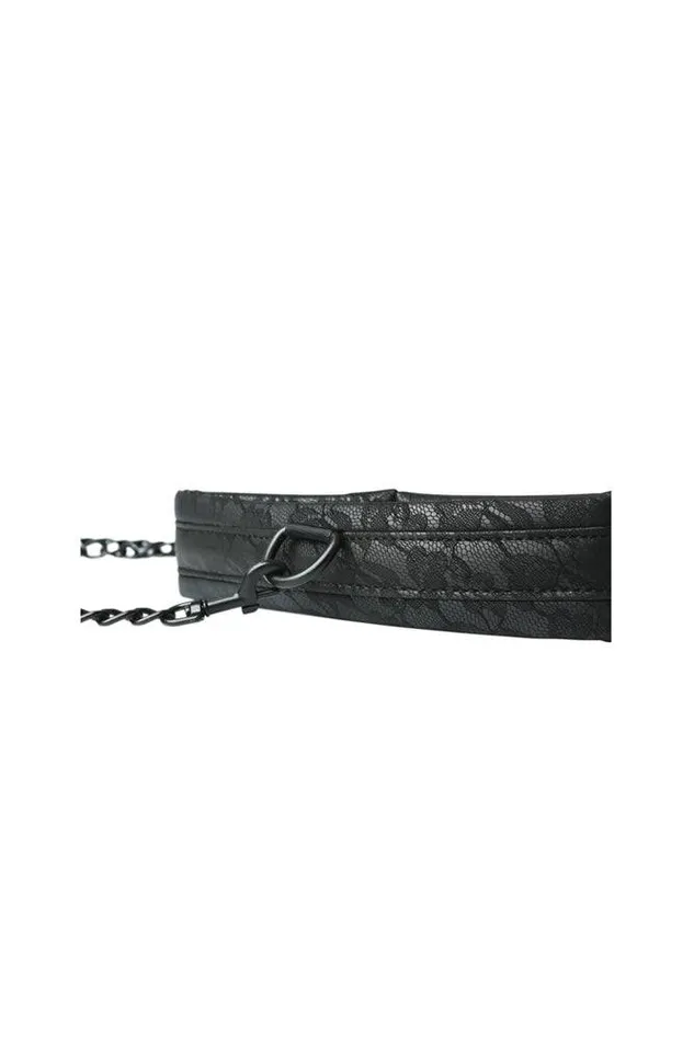 Anal Sportsheets Sincerely by Sportsheets Lace Collar Leash Black