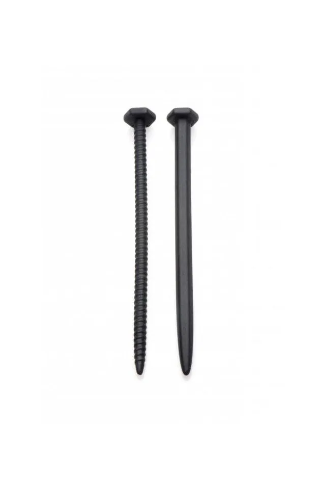 Anal XR Brands Master Series Hardware Nail Screw Silicone Sound Black XR Brands Anal XR Brands Master Series Hardware Nail Screw Silicone Sound Black XR Brands