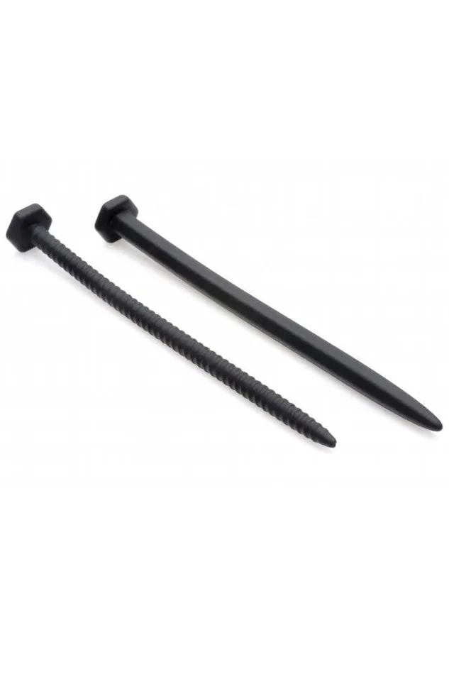 Anal XR Brands Master Series Hardware Nail Screw Silicone Sound Black XR Brands