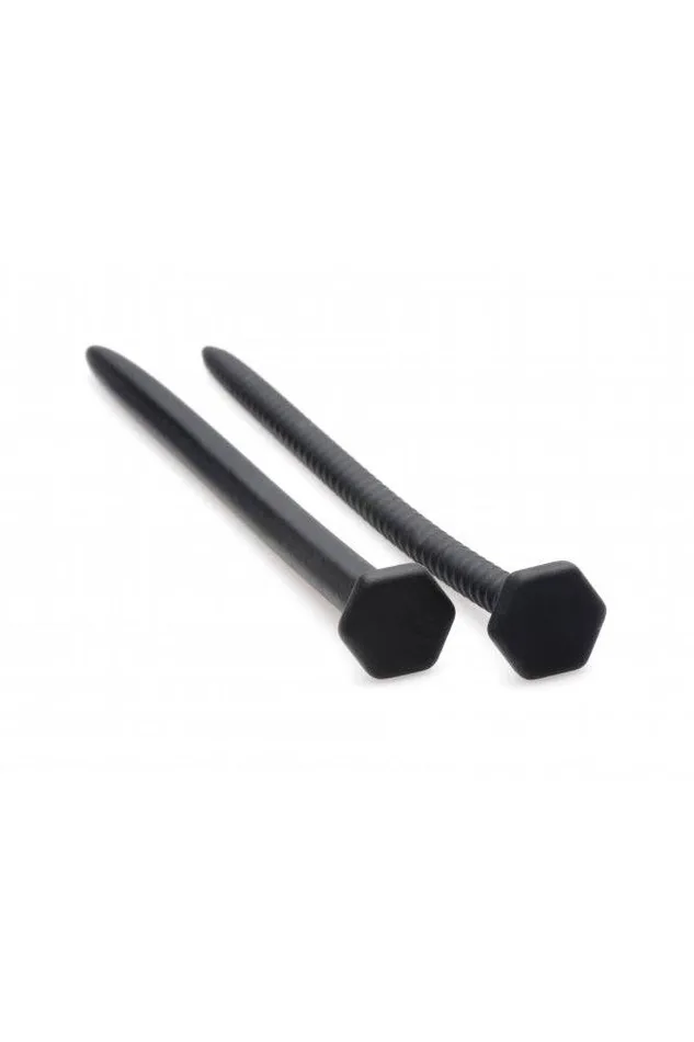 Anal XR Brands Master Series Hardware Nail Screw Silicone Sound Black XR Brands