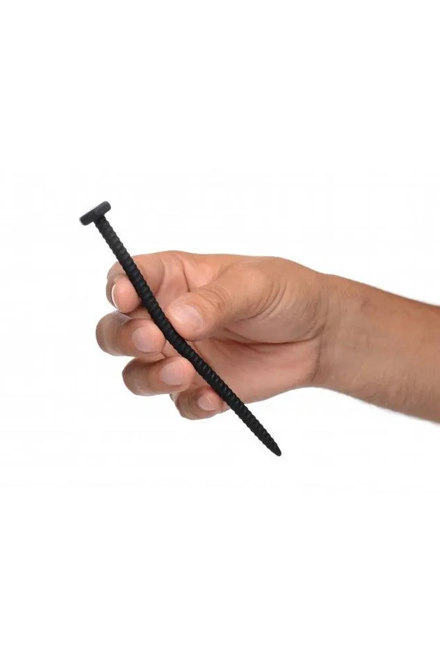 Anal XR Brands Master Series Hardware Nail Screw Silicone Sound Black XR Brands