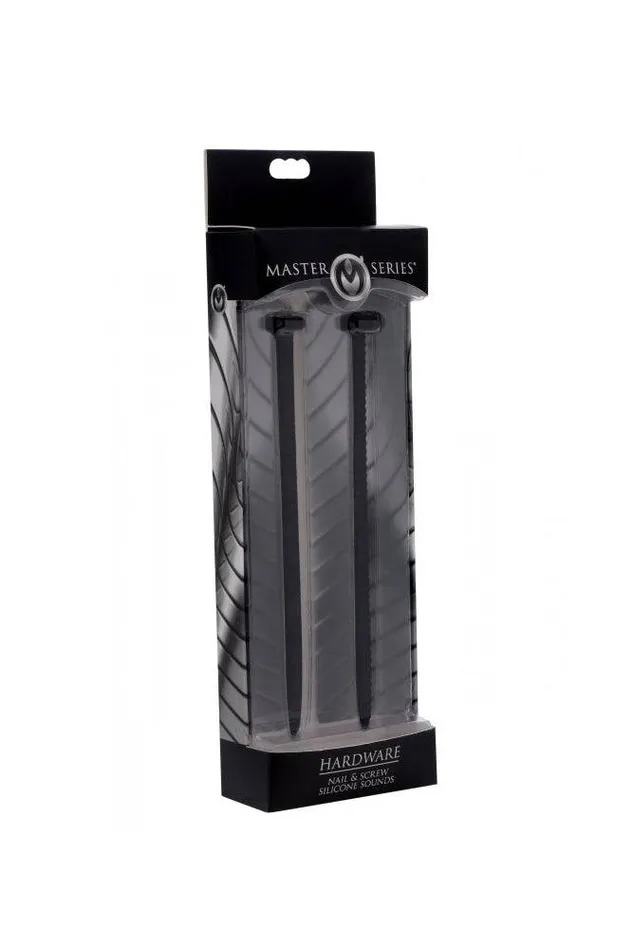Anal XR Brands Master Series Hardware Nail Screw Silicone Sound Black XR Brands