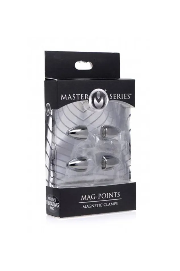 Anal XR Brands Master Series MagPoints Magnetic Clamps Set of 2 XR Brands