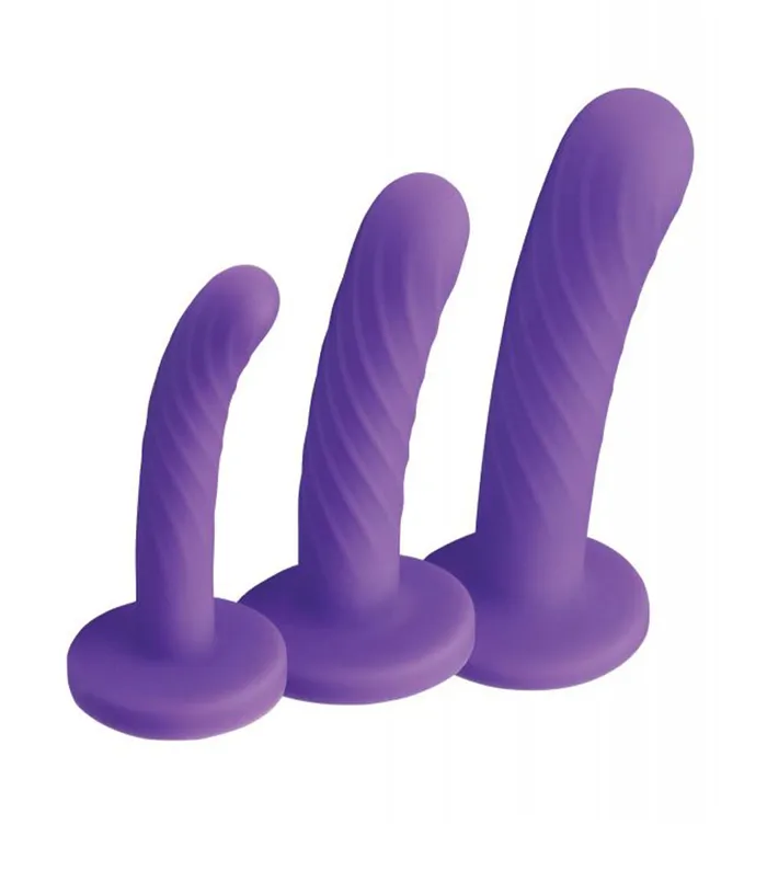 Anal XR Brands TriPlay Silicone Dildo Set