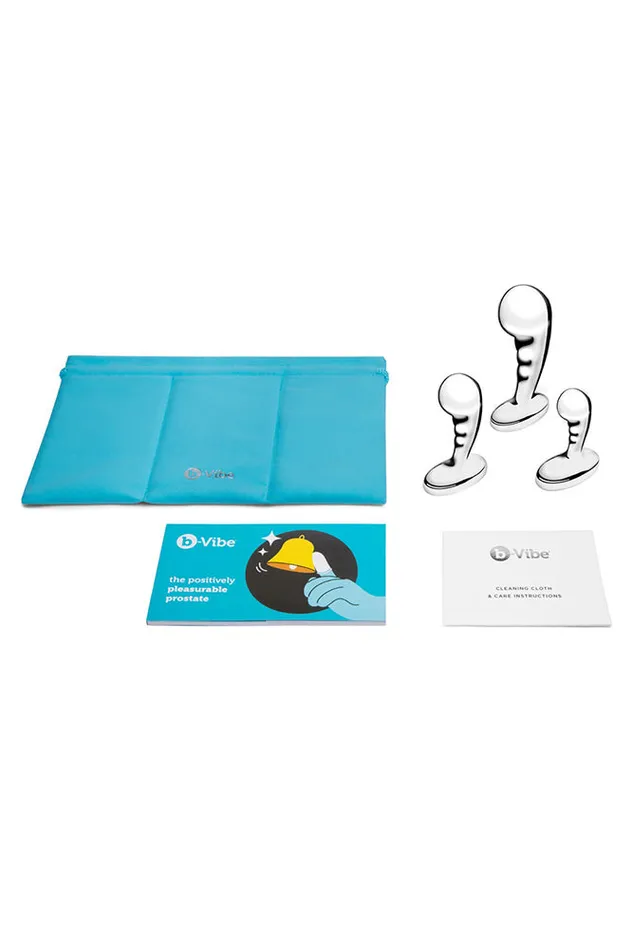 BVIBE Anal bVibe Stainless Steel PSpot Training Set