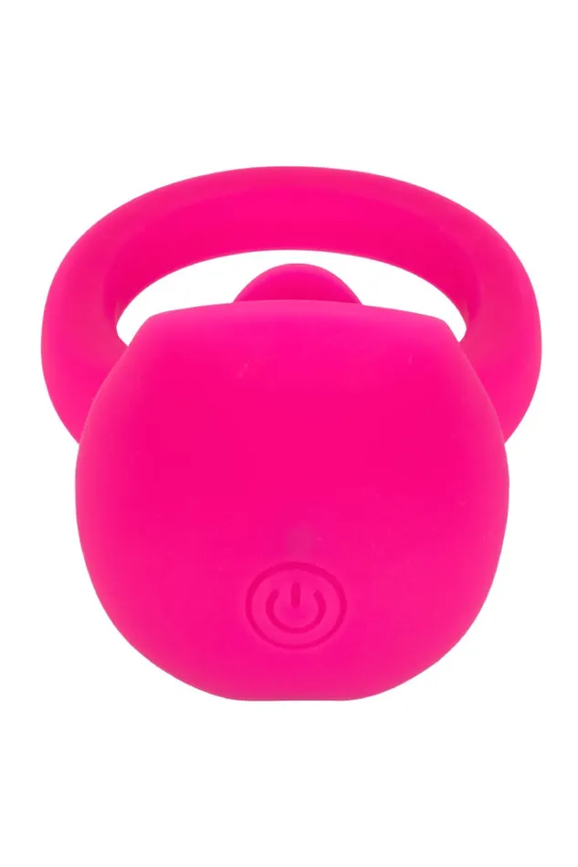 Cal Exotics Cal Exotics Couples Enhancer Silicone Rechargeable Teasing Tongue Pink Vibrators