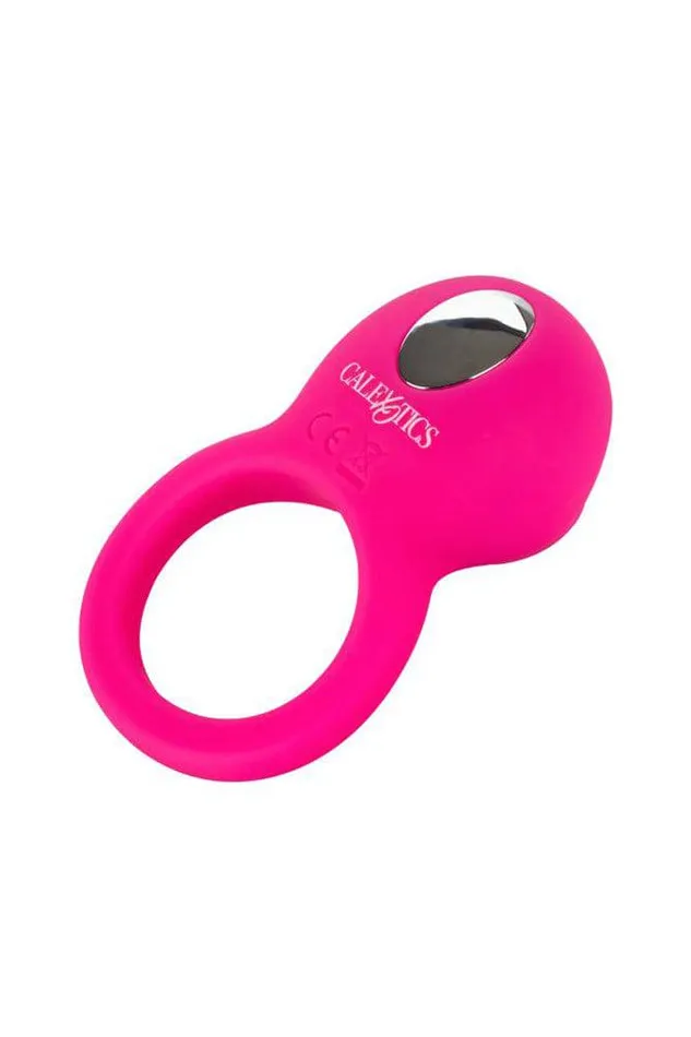 Cal Exotics Cal Exotics Couples Enhancer Silicone Rechargeable Teasing Tongue Pink Vibrators