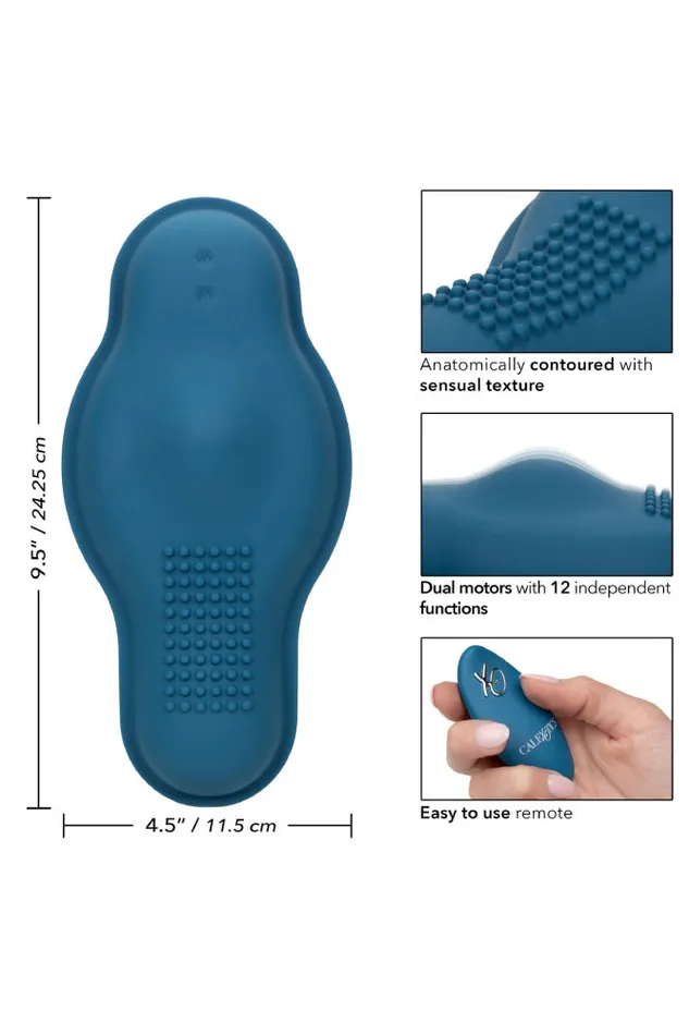 Cal Exotics Female Sex Toys Cal Exotics Lust Remote Control Dual Layon Bump Grind Rider Blue