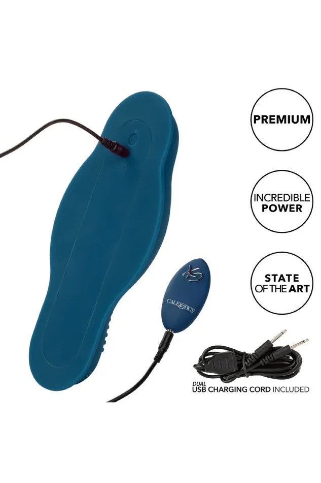 Cal Exotics Female Sex Toys Cal Exotics Lust Remote Control Dual Layon Bump Grind Rider Blue