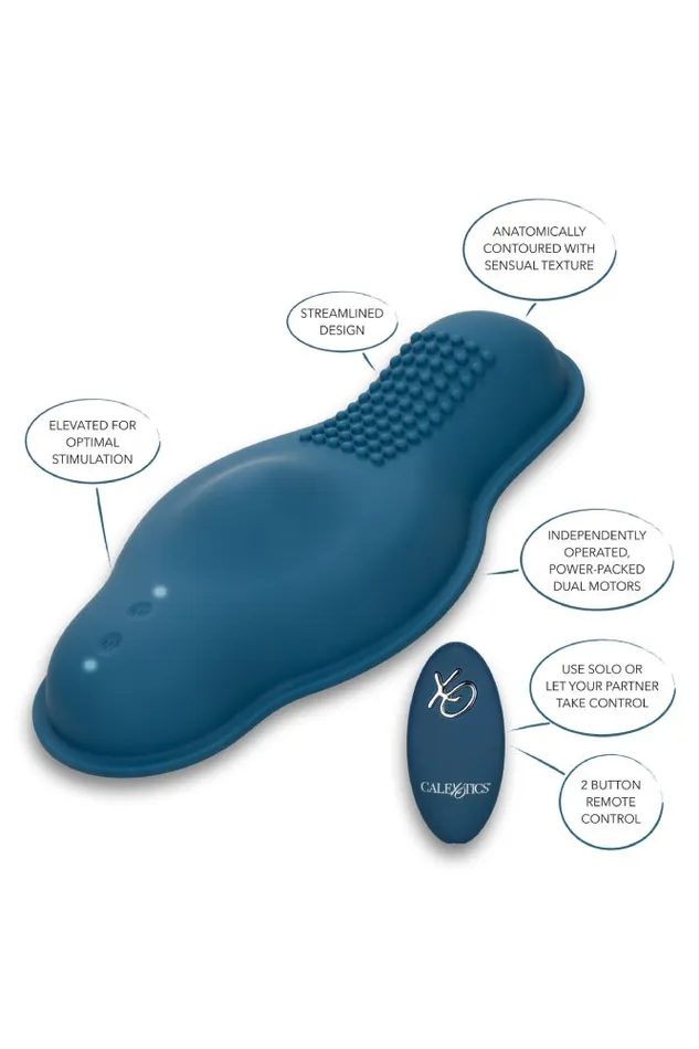 Cal Exotics Female Sex Toys Cal Exotics Lust Remote Control Dual Layon Bump Grind Rider Blue