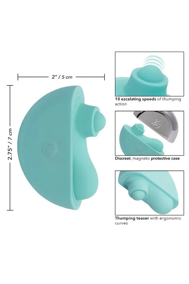 Cal Exotics Female Sex Toys Cal Exotics Ovation Acclaim Thumping Vibrator Aqua