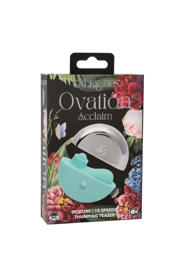 Cal Exotics Female Sex Toys Cal Exotics Ovation Acclaim Thumping Vibrator Aqua