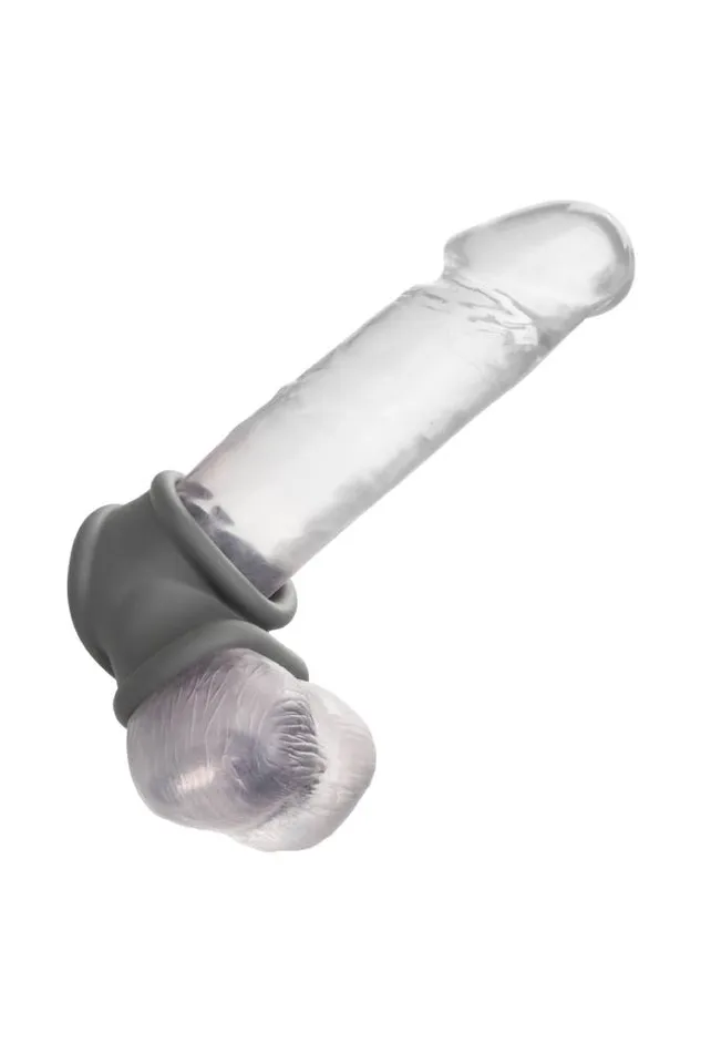Cal Exotics Male Sex Toys Cal Exotics Alpha Liquid Silicone Precision Ring with Scrotum Support Grey Cal Exotics Male Sex Toys Cal Exotics Alpha Liquid Silicone Precision Ring with Scrotum Support Grey