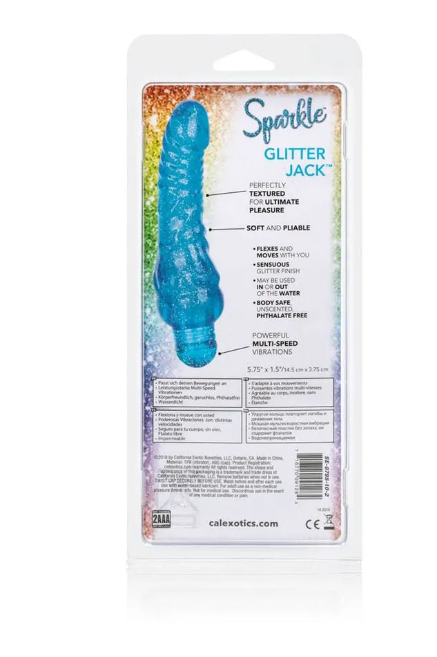 Cal Exotics Sparkle Glitter Jack Realistic Vibrator Assorted Colors Cal Exotics Female Sex Toys