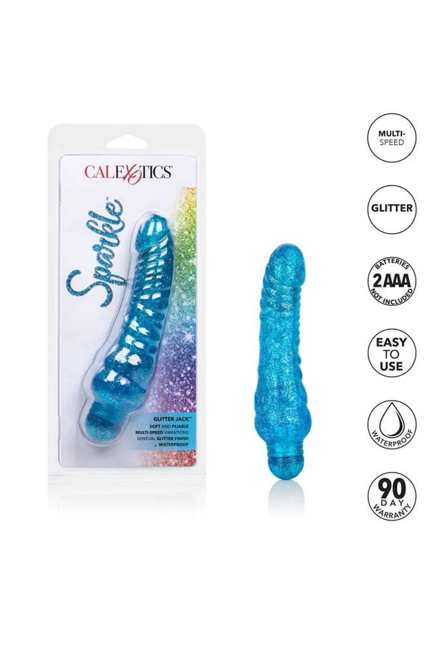 Cal Exotics Sparkle Glitter Jack Realistic Vibrator Assorted Colors Cal Exotics Female Sex Toys