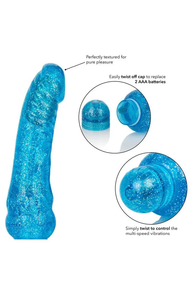 Cal Exotics Sparkle Glitter Jack Realistic Vibrator Assorted Colors Cal Exotics Female Sex Toys