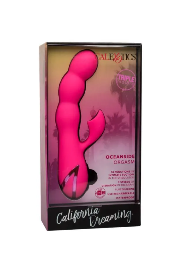Cal Exotics Vibrators Cal Exotics California Dreaming Oceanside Orgasm Dual Vibrator Pink