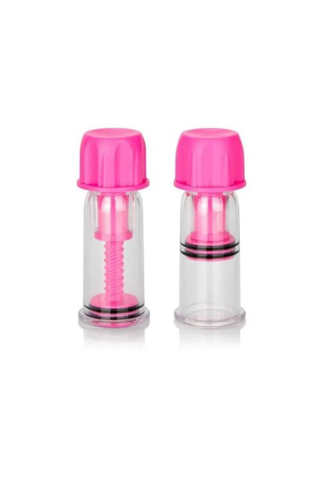 Cal Exotics Vibrators Cal Exotics Nipple Play Vacuum Twist Suckers Pink