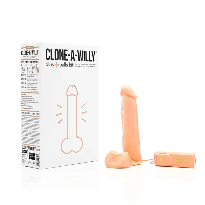 Clone A Willy Dildos Clone A Willy Plus Balls Kit Light Skin Tone
