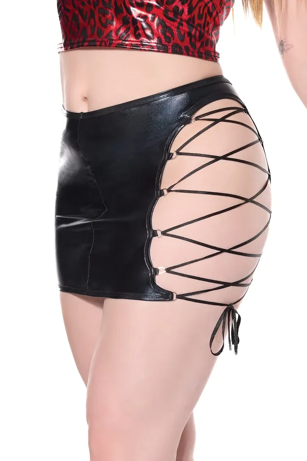 Coquette Anal Coquette 24205 Reversible Skirt Black