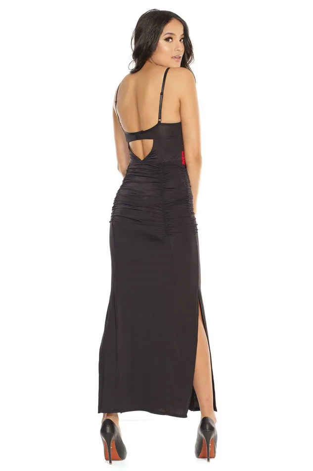 Coquette Anal Coquette 3870 Embroidered Gown BlackRed