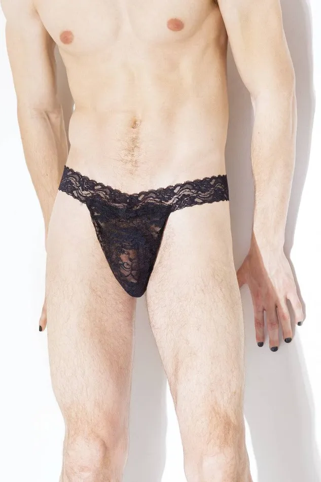 Coquette Anal Coquette S5084 Mens Lace Thong Black