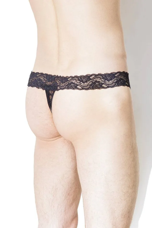 Coquette Anal Coquette S5084 Mens Lace Thong Black Coquette Anal Coquette S5084 Mens Lace Thong Black