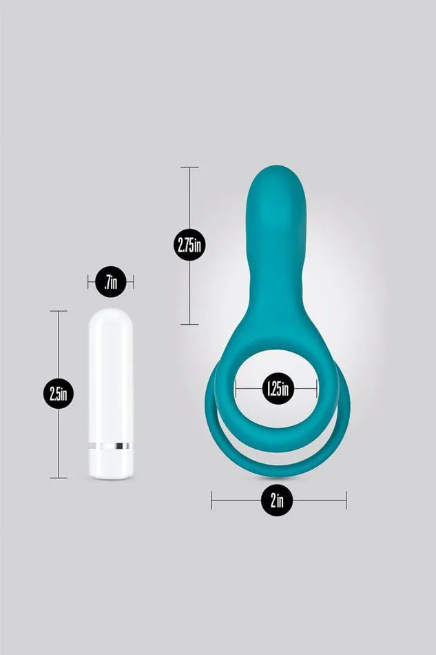 Couples Blush Blush Novelties Noje C2 Juniper Vibrating Cock Ring Teal