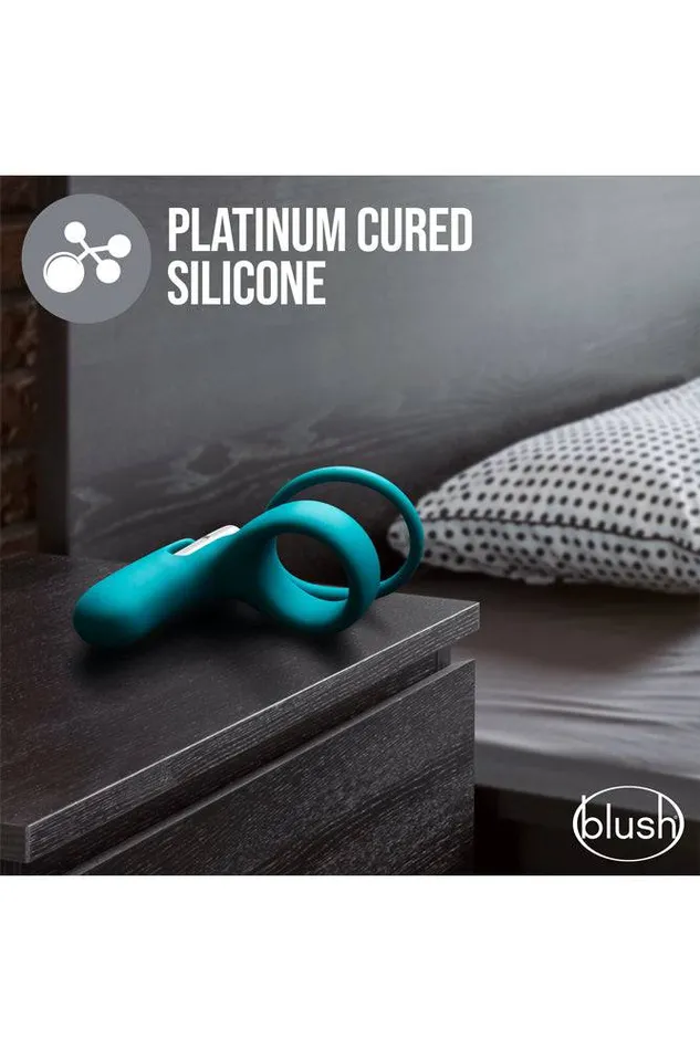 Couples Blush Blush Novelties Noje C2 Juniper Vibrating Cock Ring Teal