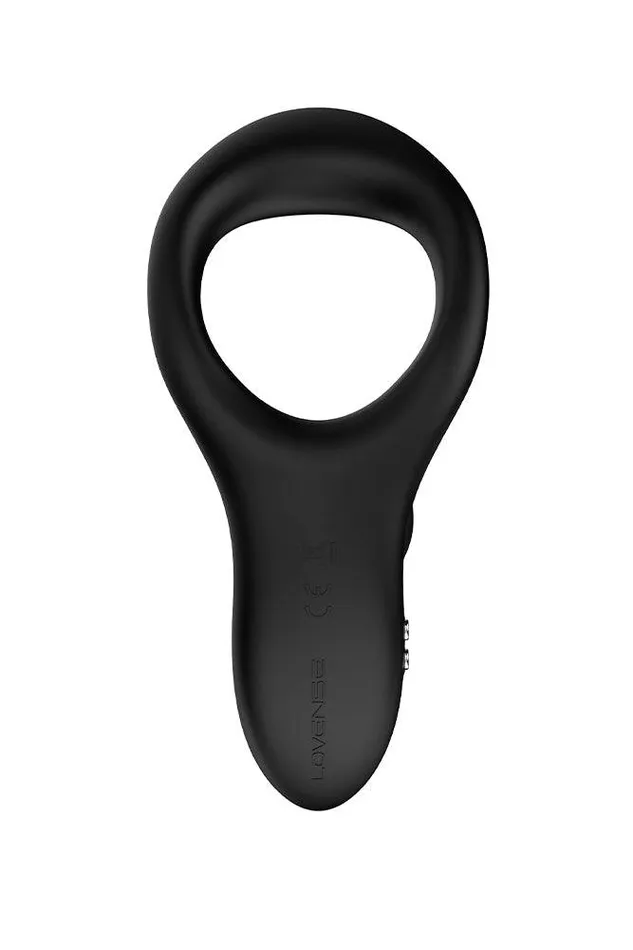 Couples Lovense Diamo Bluetooth Vibrating Cock Ring Black Lovense