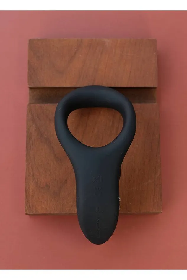 Couples Lovense Diamo Bluetooth Vibrating Cock Ring Black Lovense