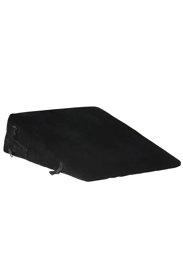Couples XR Brands XR Brands Bedroom Bliss XL Bondage Cushion Position Aid with Restraints Black Couples XR Brands XR Brands Bedroom Bliss XL Bondage Cushion Position Aid with Restraints Black