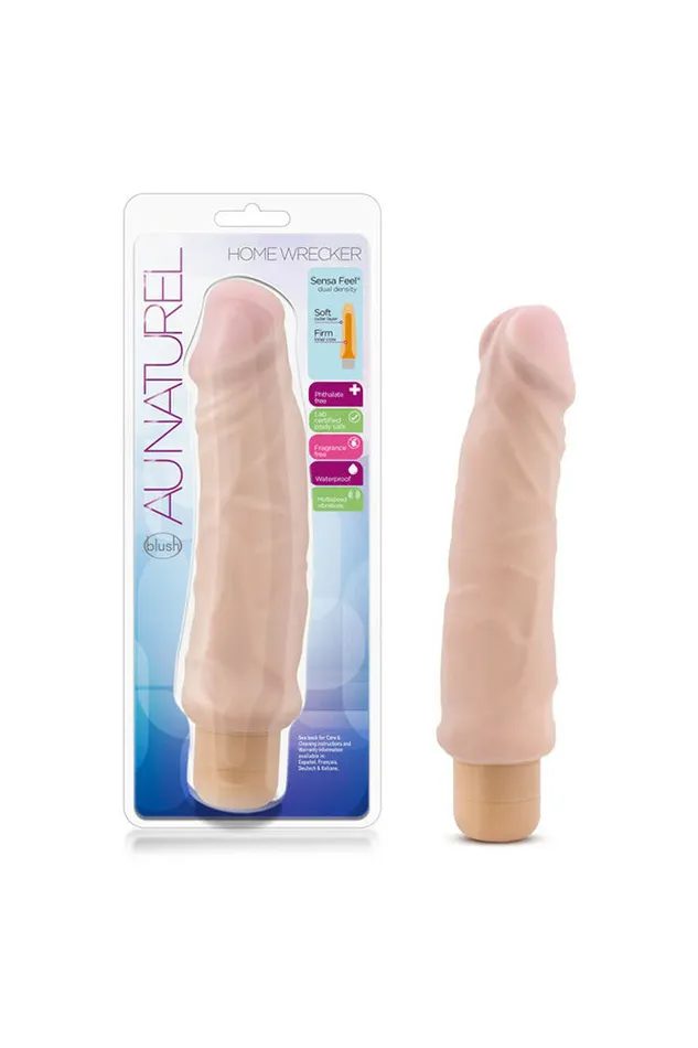 Dildos Blush Novelties Au Naturel Home Wrecker Dual Density Dildo Beige Blush