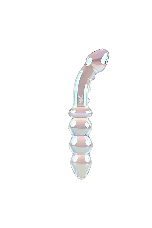 Dildos Evolved Playboy Playboy Pleasure Jewels Double Ended Glass Dildo Iridescent Dildos Evolved Playboy Playboy Pleasure Jewels Double Ended Glass Dildo Iridescent