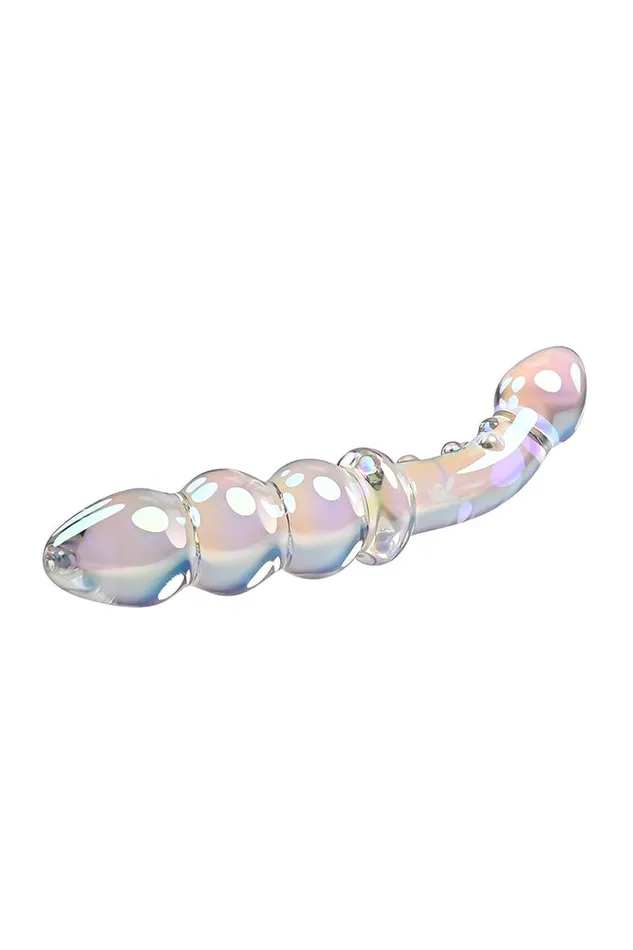 Dildos Evolved Playboy Playboy Pleasure Jewels Double Ended Glass Dildo Iridescent
