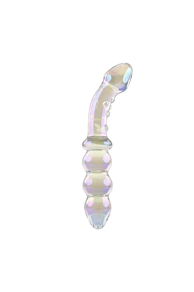 Dildos Evolved Playboy Playboy Pleasure Jewels Double Ended Glass Dildo Iridescent