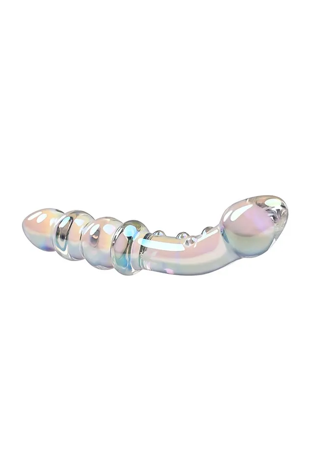 Dildos Evolved Playboy Playboy Pleasure Jewels Double Ended Glass Dildo Iridescent