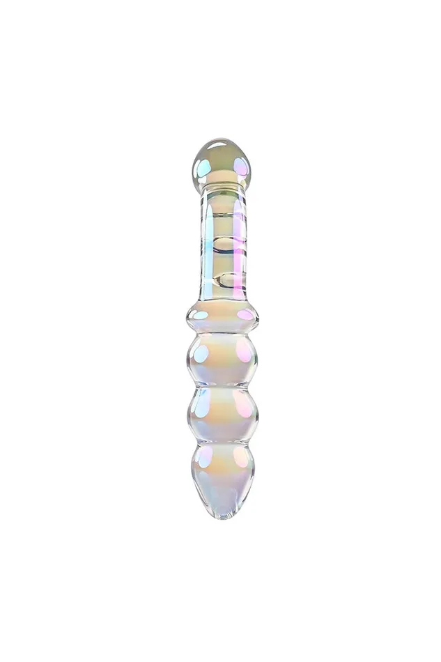 Dildos Evolved Playboy Playboy Pleasure Jewels Double Ended Glass Dildo Iridescent