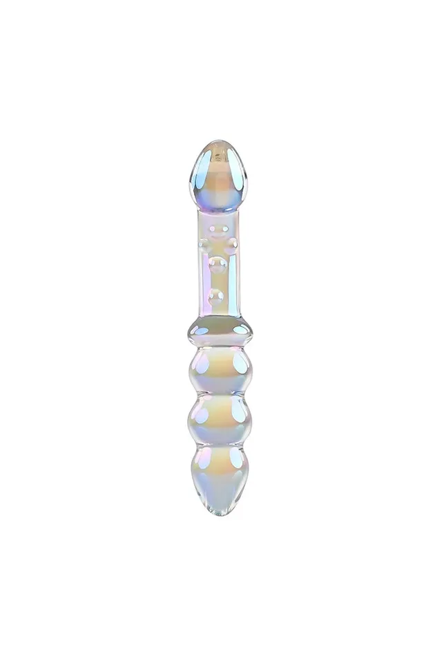Dildos Evolved Playboy Playboy Pleasure Jewels Double Ended Glass Dildo Iridescent