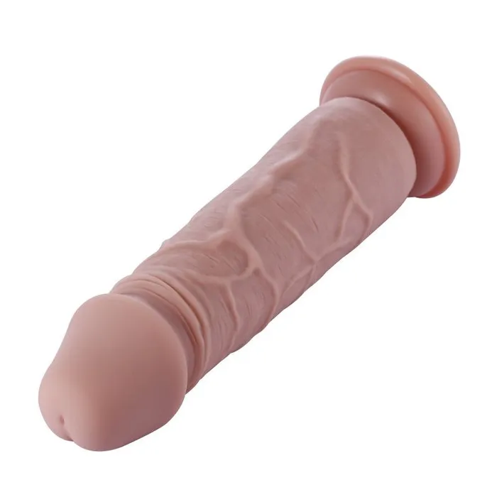 Dildos HiSmith HiSmith Silicone Master Dildo With KlicLok 10 Inch Light