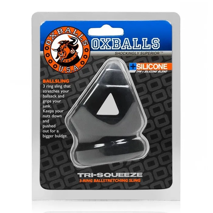 Dildos OXBALLS Oxballs Tri Squeeze Cock Sling Black