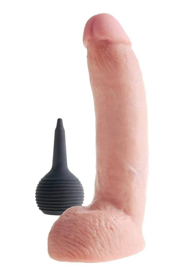 Dildos Pipedream Pipedream King Cock Squirting Realistic Cock with Balls 9 inch Beige