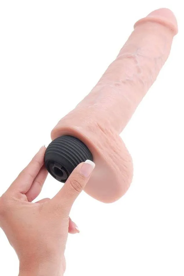 Dildos Pipedream Pipedream King Cock Squirting Realistic Cock with Balls 9 inch Beige