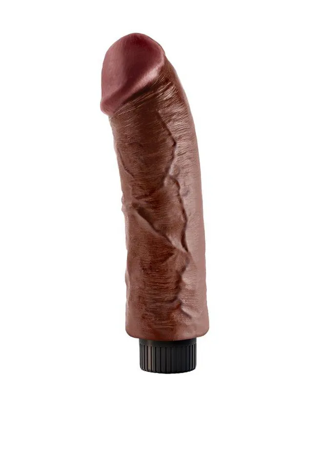 Dildos Pipedream Pipedream King Cock Vibrating Realistic Cock 8 inch Brown