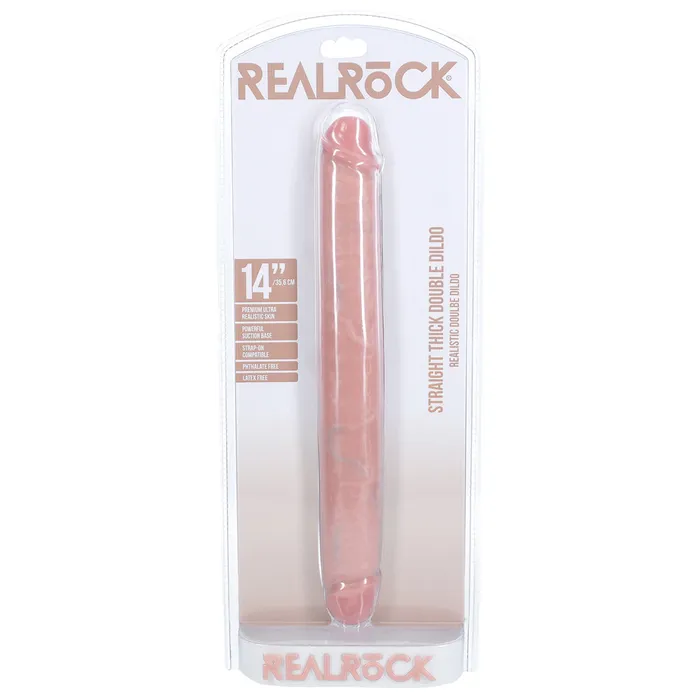 Dildos Shots Real Rock Straight Thick 14 Inch Double Dildo Light Shots Toys
