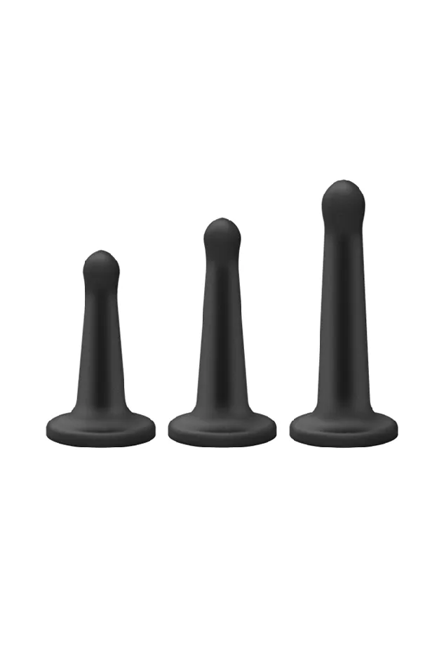 Doc Johnson Dildos VacULock by Doc Johnson Silicone Pegging Set Black