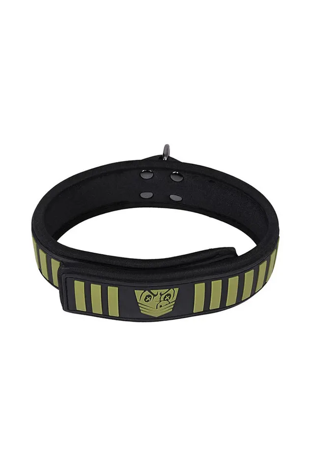 Doc Johnson Fort Troff Tactical Collar Leash BlackGreen Doc Johnson Anal