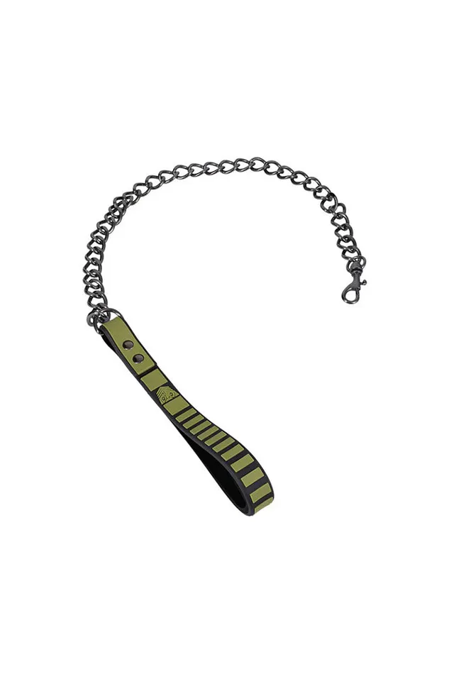 Doc Johnson Fort Troff Tactical Collar Leash BlackGreen Doc Johnson Anal