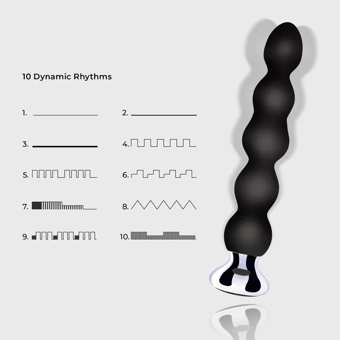 Excellent Power Anal Excellent Power Assemble Vibrating Anal Beads Black