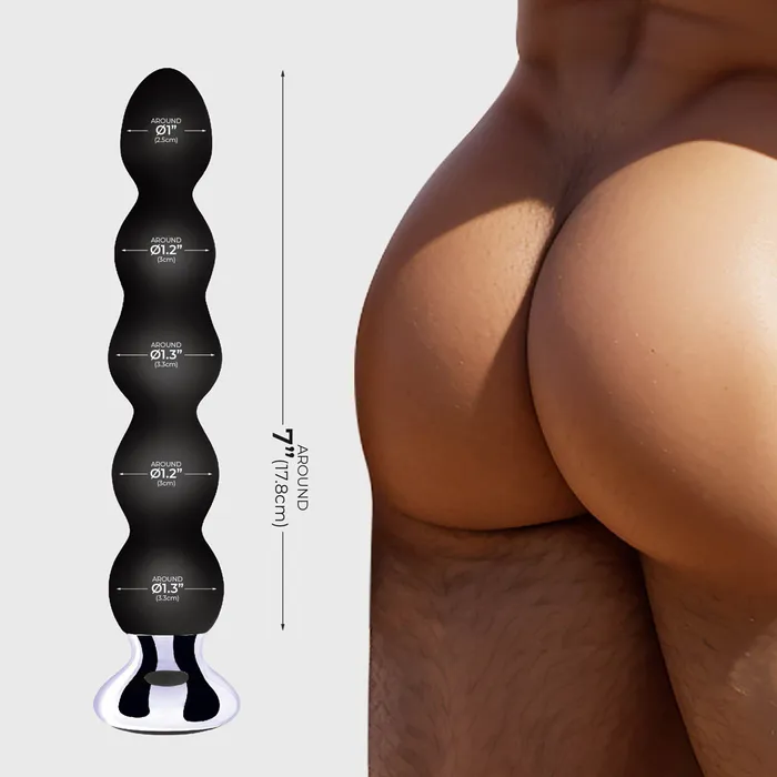 Excellent Power Anal Excellent Power Assemble Vibrating Anal Beads Black